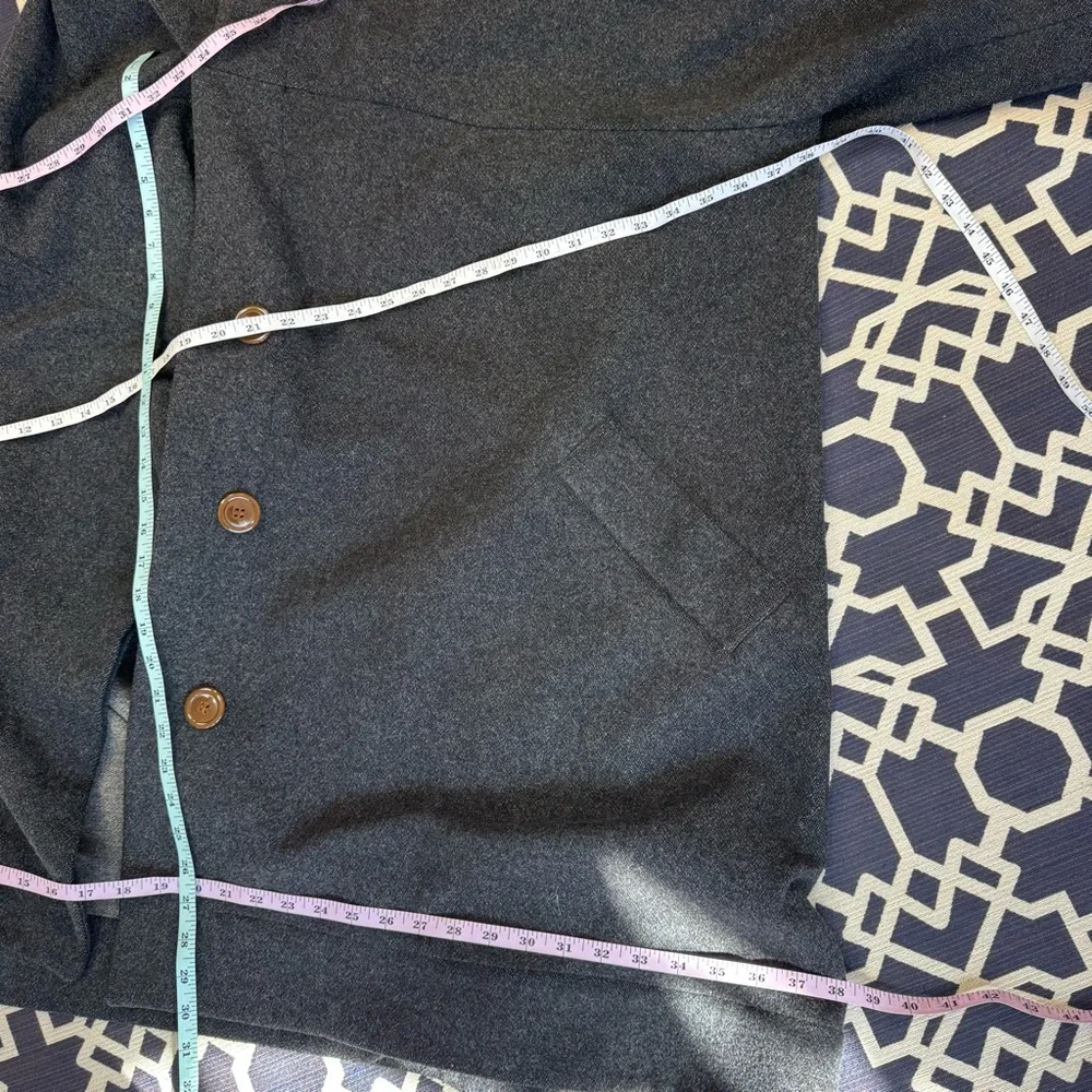 Vivienne Westwood Red Label Asymmetric Draped Wool Scarf Coat Gray Sz M - Picture 14 of 16